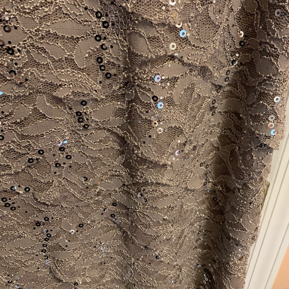 Alex Evenings Beige Lace Layered Dress - Picture 5 of 6
